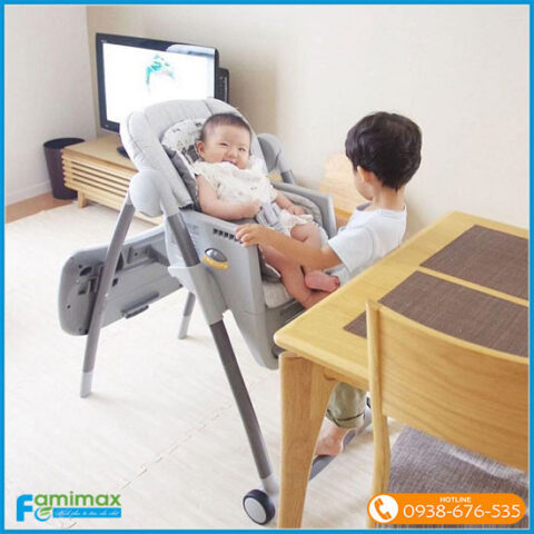 Hệ thống dây đai an toàn 5 điểm của ghế ngồi ăn dặm Joie Multiply 6in1.