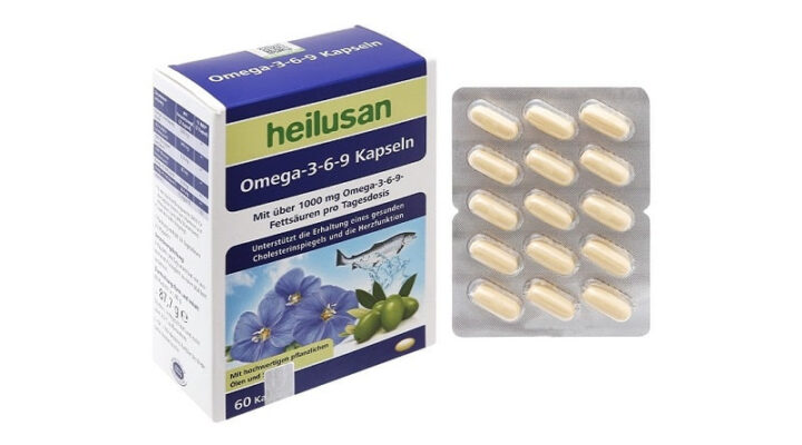 Heilusan Omega-3 Kapseln, viên uống thuốc bổ trẻ em của Đức hỗ trợ thị lực.