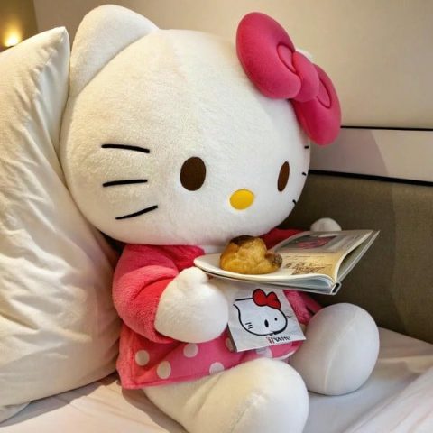 Hình ảnh Hello Kitty dễ thương với phong cách vẽ độc đáo, cuốn hút mọi ánh nhìn.