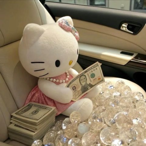 Hình ảnh Hello Kitty dễ thương với nụ cười thân thiện và đôi mắt to tròn biểu cảm.