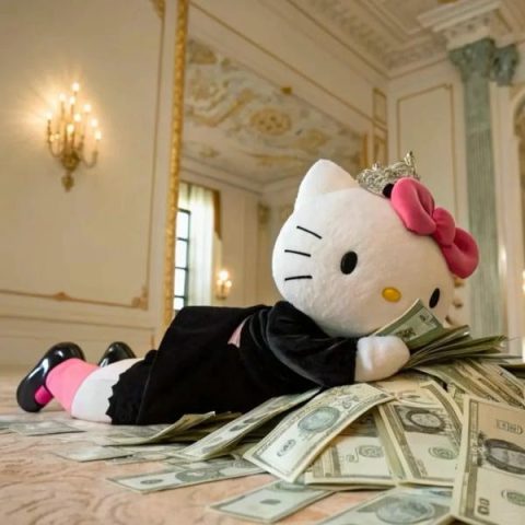 Hình ảnh Hello Kitty dễ thương cùng chiếc nơ hồng, phong cách giản dị và cuốn hút.