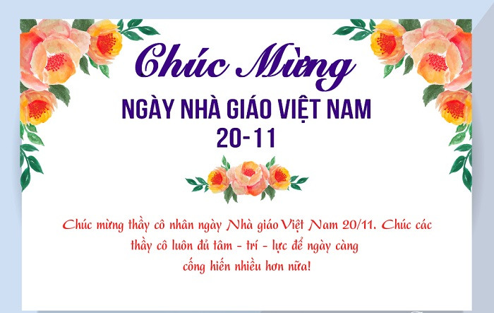Học sinh tri ân thầy cô giáo bằng những câu chúc và món quà ý nghĩa ngày 20 tháng 11