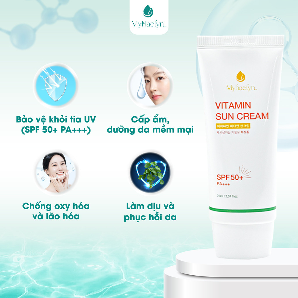 Hộp kem chống nắng Hàn Quốc Sun Cream màu hồng, thể hiện sự dịu nhẹ và hiệu quả dưỡng da.
