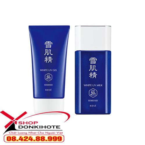 Hộp kem chống nắng Kose Nhật Bản dạng gel chất lượng cao cho da khô