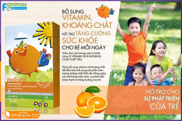 Hộp thực phẩm chức năng bổ sung vitamin và khoáng chất Wellness Kids của Oriflame