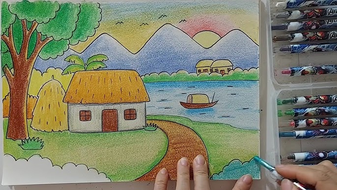 Vẽ Tranh Đề Tài Quê Hương Em Đẹp Nhất: Bí Quyết Sáng Tạo Nghệ Thuật