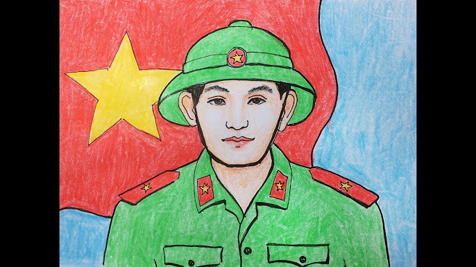 Tranh Vẽ Chú Bộ Đội Lớp 5 Đẹp Nhất: Tuyệt Tác Thiếu Nhi