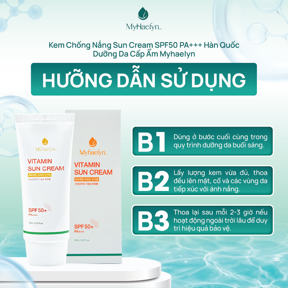 Hướng dẫn chi tiết các bước sử dụng kem chống nắng Hàn Quốc Sun Cream hiệu quả cho mọi loại da.