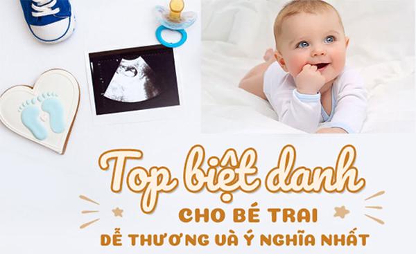 Biệt danh hay cho con trai đáng yêu
