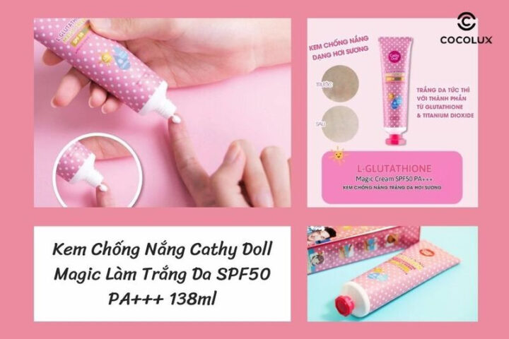 Kem Chống Nắng Cathy Doll Magic Làm Trắng Da SPF50 PA+++ 138ml