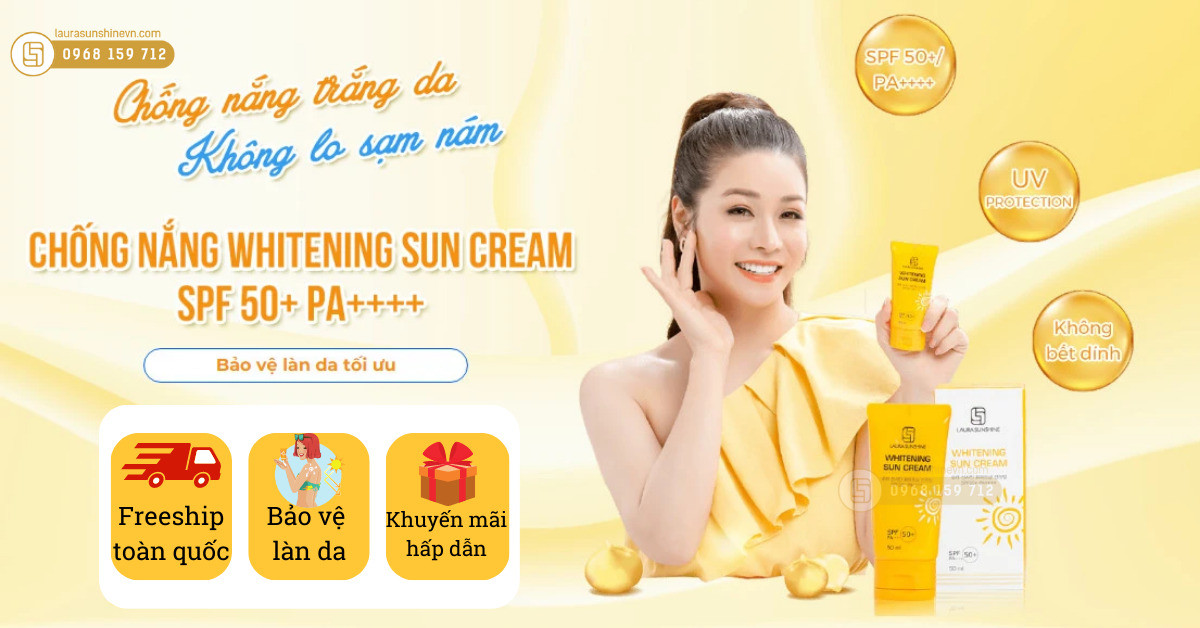 Kem chống nắng Laura Sunshine Whitening Sun Cream bảo vệ da tối ưu từ Hàn Quốc