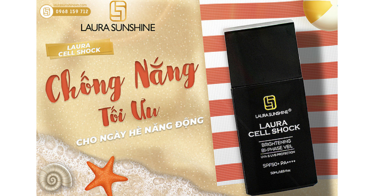 Kem chống nắng tế bào gốc Laura Cell Shock từ Hàn Quốc chống lão hóa