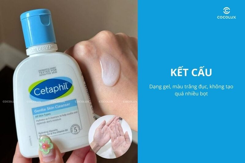 Kết cấu dạng gel trong suốt, dịu nhẹ của sữa rửa mặt Cetaphil Gentle Skin Cleanser