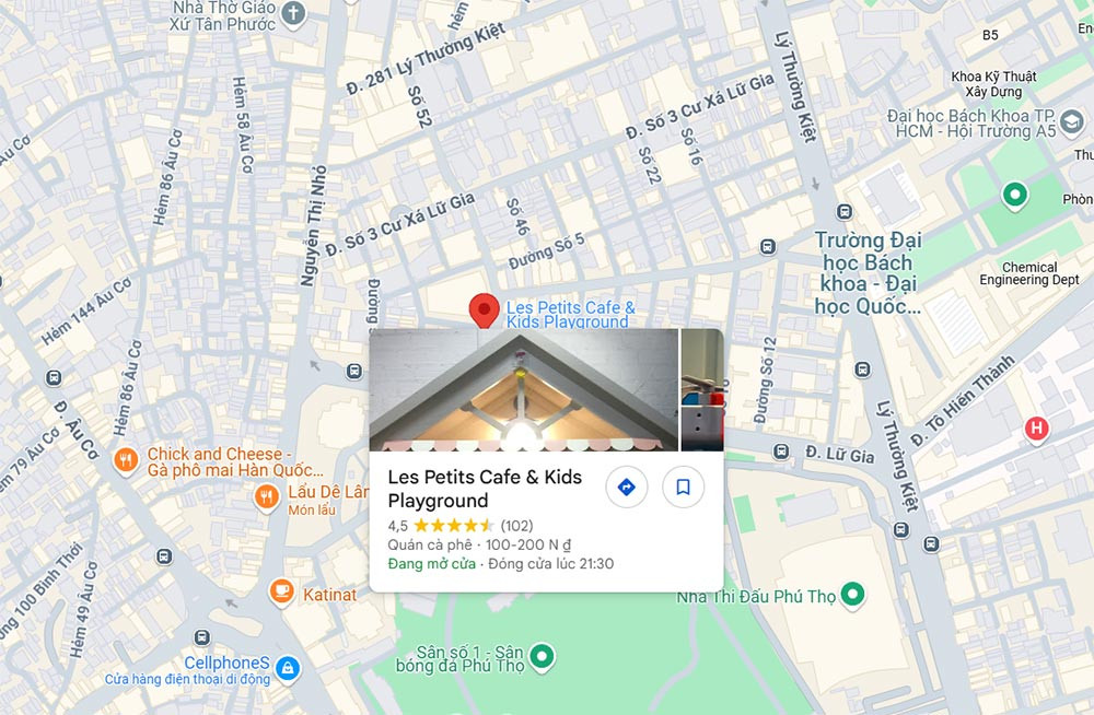 Không gian quán cà phê Les Petits Cafe &amp; Kids Playground rộng rãi