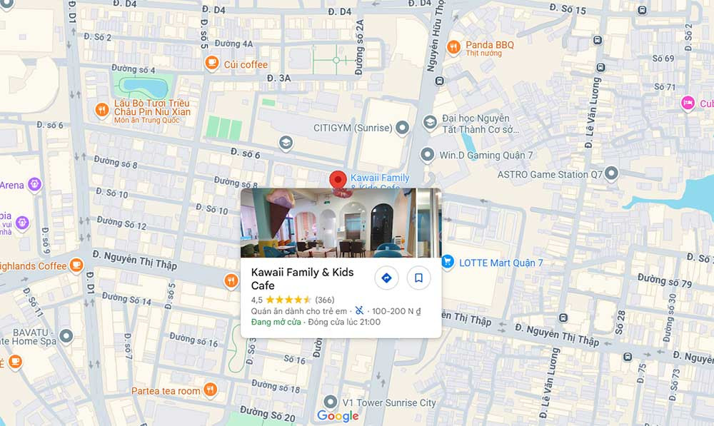 Khu vực chơi rộng lớn của Kawaii Family &amp; Kids Cafe
