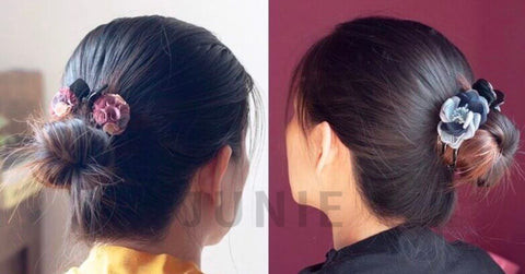 Kiểu quấn tóc thấp bằng kẹp càng cua
