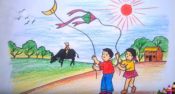 Kỹ thuật vẽ tranh phong cảnh quê hương đơn giản