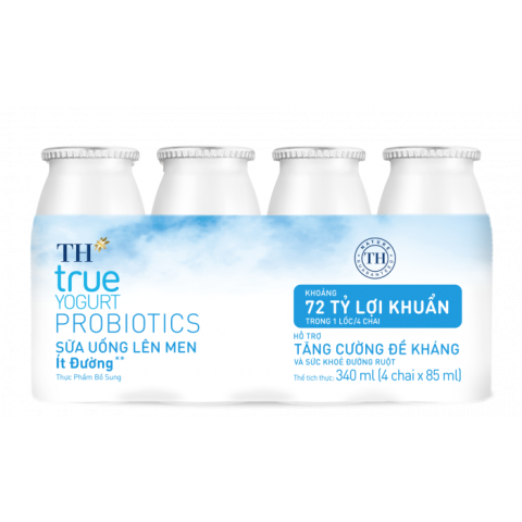 Sữa Chua Uống Men Sống TH True Yogurt Hương Vani Toàn Diện
