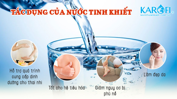Lợi ích của việc mẹ bầu uống nước tinh khiết đúng cách