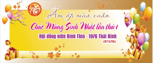 Mẫu băng rôn sinh nhật đẹp với thông điệp chúc mừng, tạo cảm hứng cho các mẫu lời chúc mừng sinh nhật độc đáo