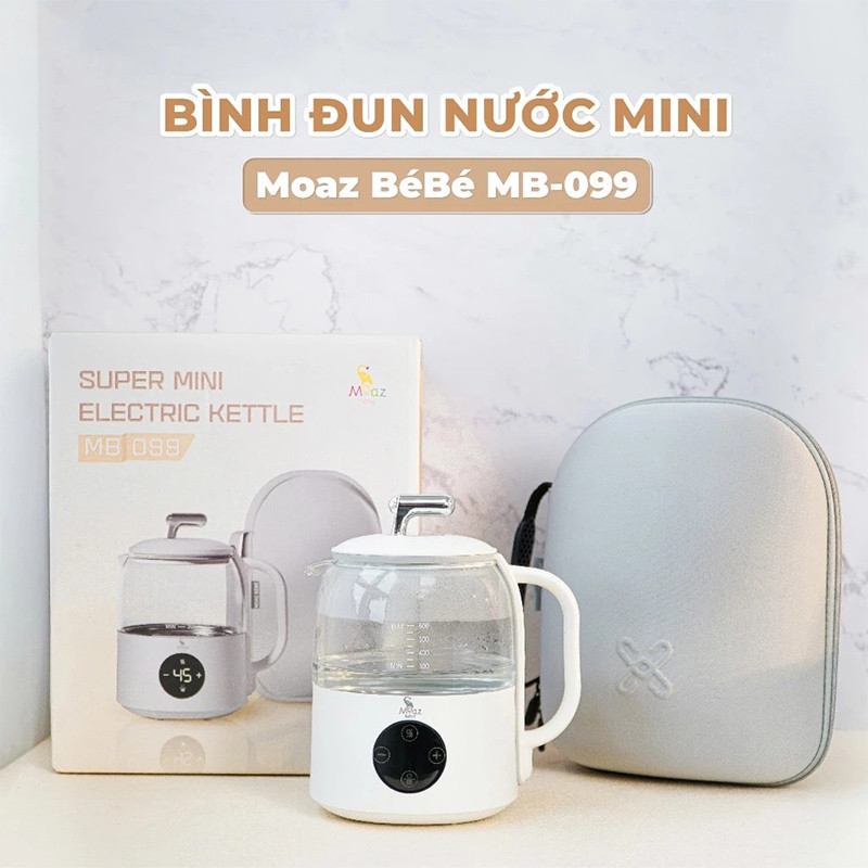 Máy đun nước pha sữa mini Moaz BéBé MB-099 tiện dụng khi đi du lịch