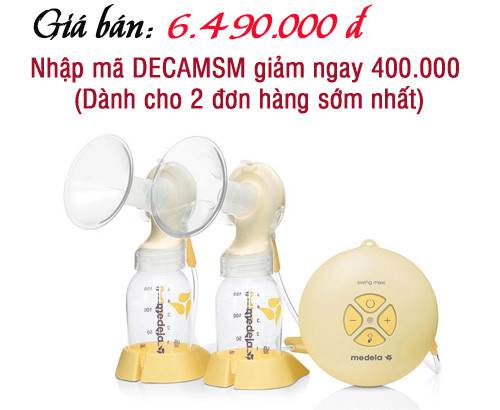 Máy hút sữa điện Medela Swing Maxi, hỗ trợ hành trình làm mẹ trọn vẹn sau khi đã sinh con nhanh chóng