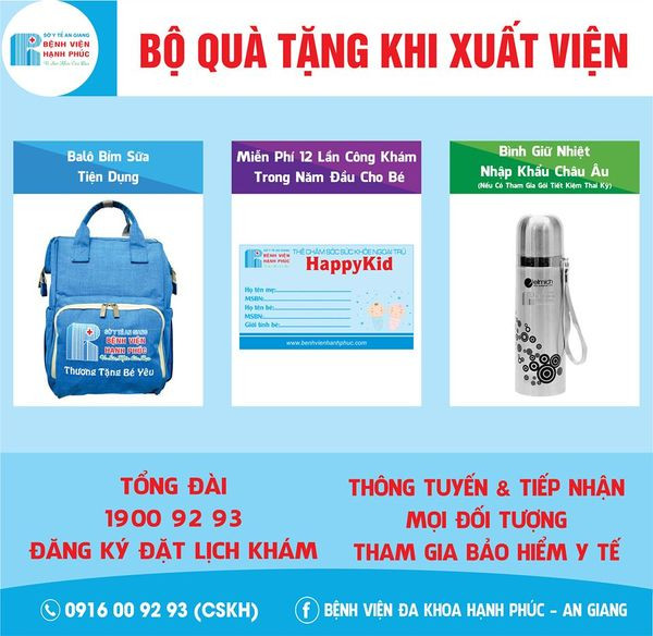 Mẹ bầu và bé sơ sinh cùng giỏ đồ đi sanh được chuẩn bị kỹ lưỡng tại bệnh viện