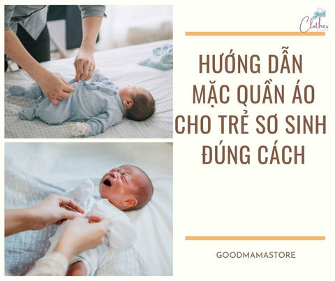 Mẹ nhẹ nhàng mặc quần áo cho trẻ sơ sinh đúng cách trên giường