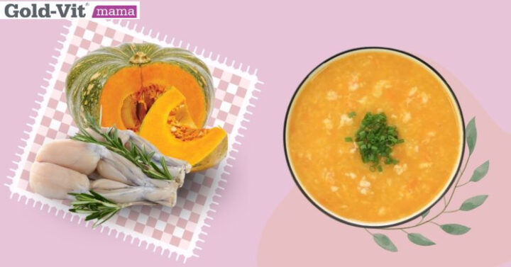 Món cháo ếch bí đỏ thơm ngon, giàu vitamin A cho thai kỳ khỏe mạnh