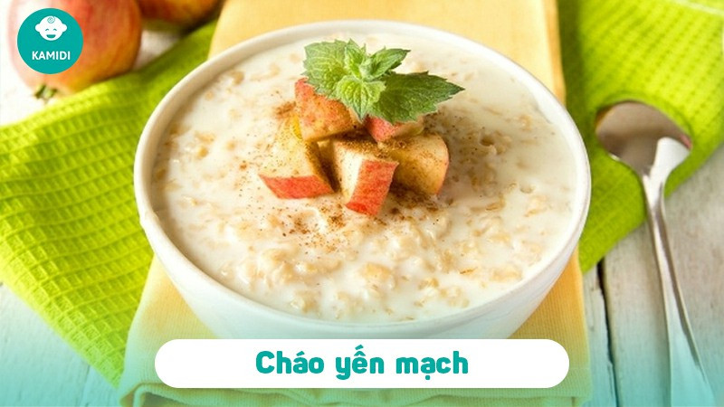 món cháo yến mạch thịt bằm dinh dưỡng cho bà bầu