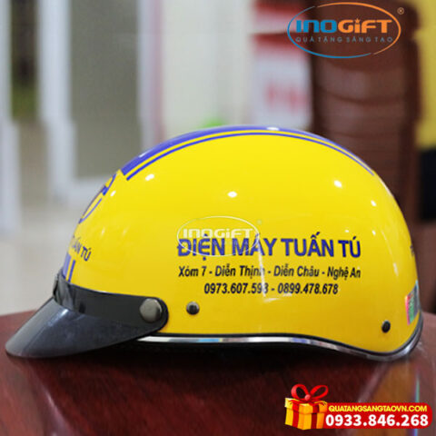mũ bảo hiểm in logo quà tặng 8 3 dưới 200k