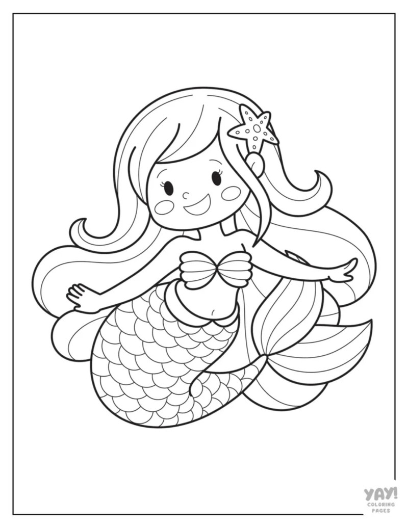 Nàng tiên cá Kawaii vui vẻ