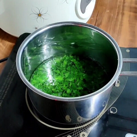 Nấu cháo với rau ngót và cá bớp cho bé ăn dặm