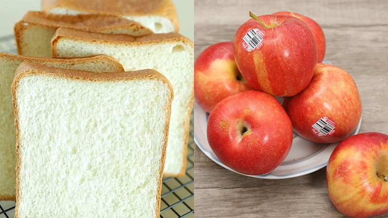 Nguyên liệu cần thiết để làm món cháo bánh mì táo cho bé