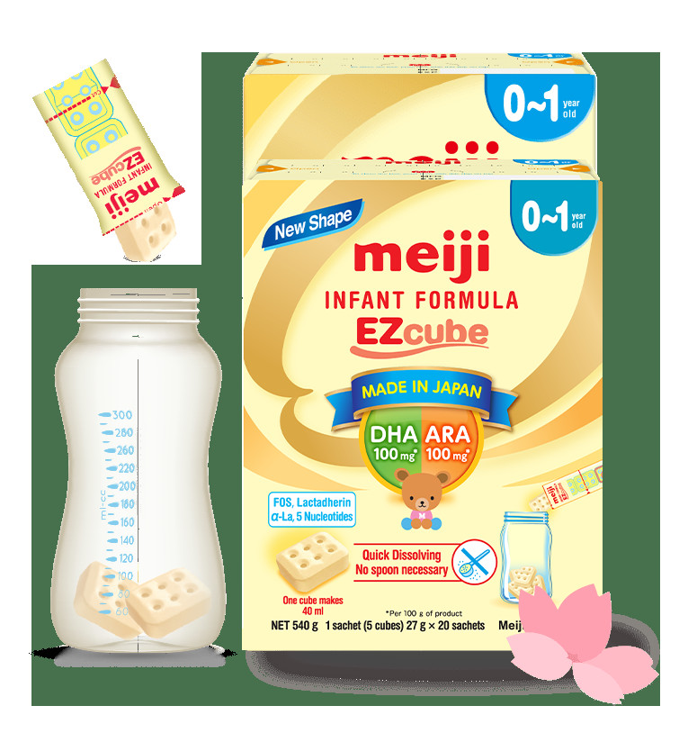 Nhiệt độ pha sữa Meiji thanh 0-1 khoảng 70 độ C đảm bảo giữ trọn dinh dưỡng và hướng dẫn sữa Meiji pha bao nhiêu nước