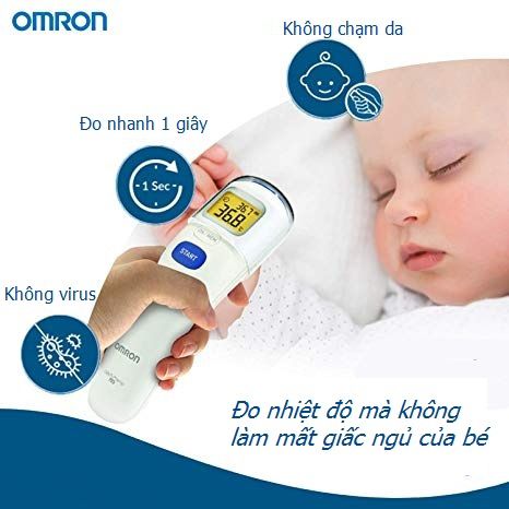 Nhiệt kế đo trán Omron MC-720 tốt cho bé