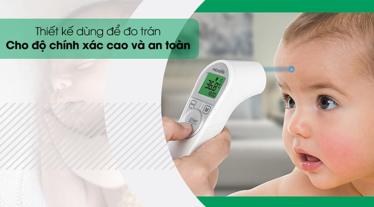 Nhiệt kế điện tử hồng ngoại Microlife NC200 có độ chính xác cao và an toàn khi sử dụng