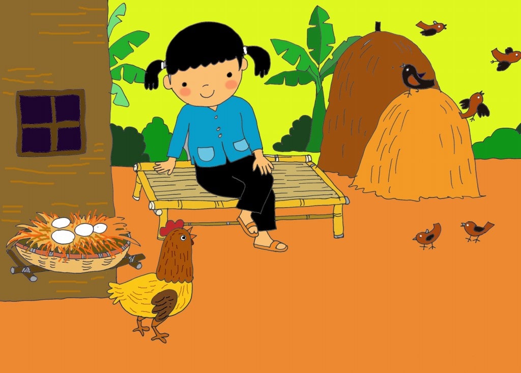 Gia đình hạnh phúc trong những bài thơ cho bé