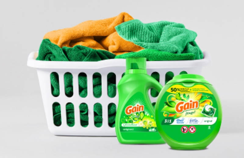 Nước giặt Gain, nổi bật với khả năng loại bỏ vết bẩn và hương thơm quyến rũ