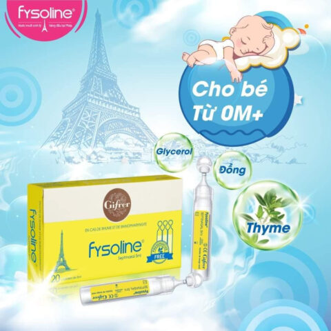 Nước muối rửa mũi Fysoline vàng kháng viêm cho bé, hỗ trợ điều trị nghẹt mũi