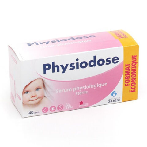 Nước muối sinh lý Physiodose của Pháp rửa mũi và mắt an toàn cho bé
