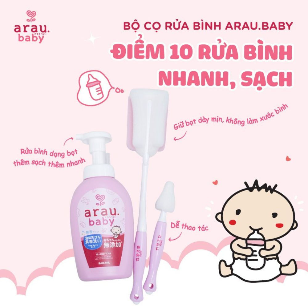 Nước rửa bình sữa nào tốt Arau Baby chiết xuất từ thiên nhiên