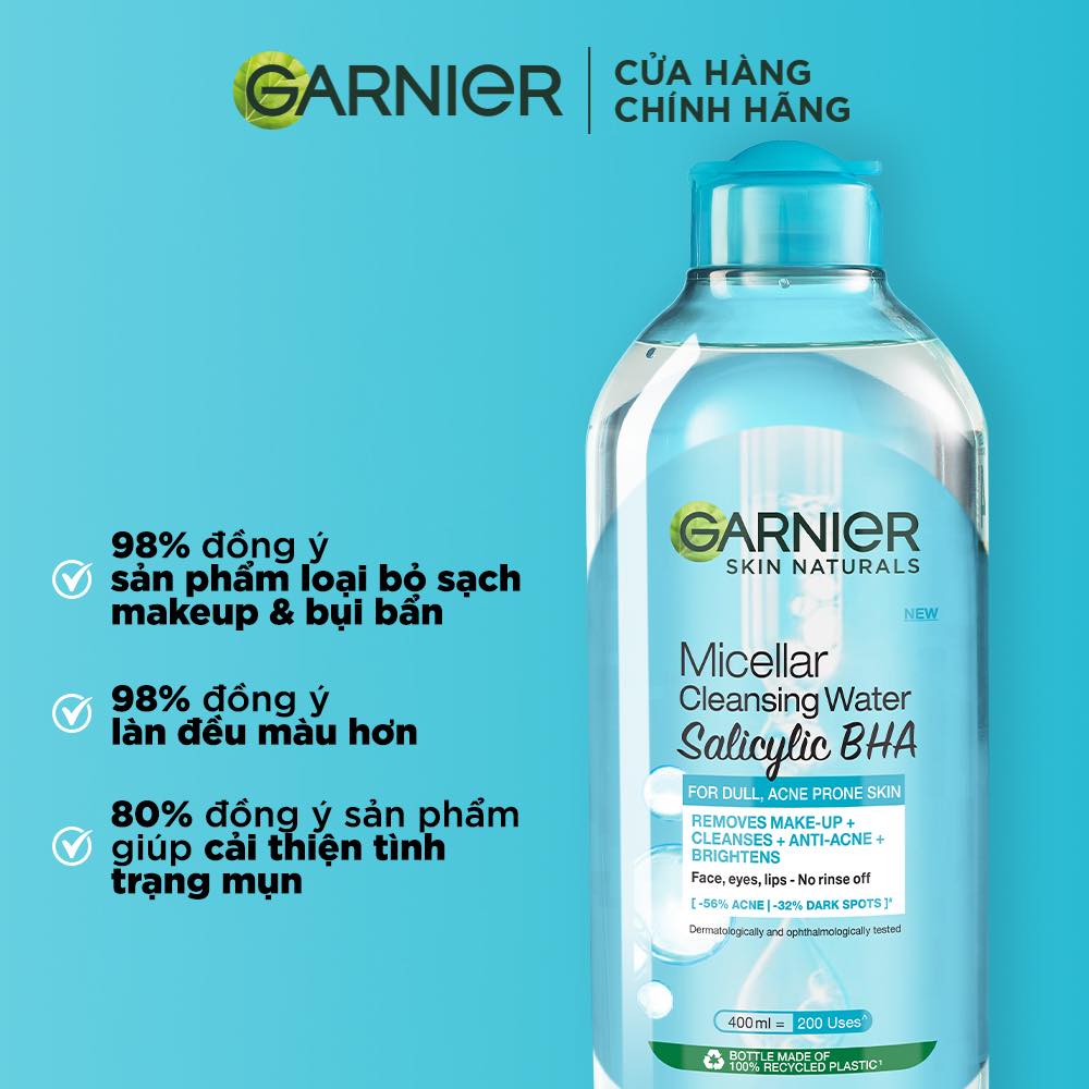 Nước Tẩy Trang Garnier Micellar BHA Cho Da Dầu Mụn: Giải Pháp Toàn Diện