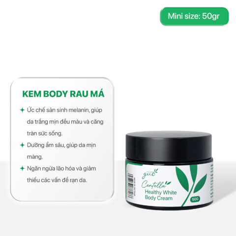 Phiên bản kem dưỡng thể rau má cho bà bầu GUO size 50g tiện lợi