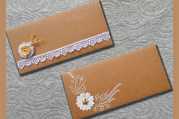 Phong cách vintage khi làm thiệp 8 3 tặng mẹ bằng giấy nâu