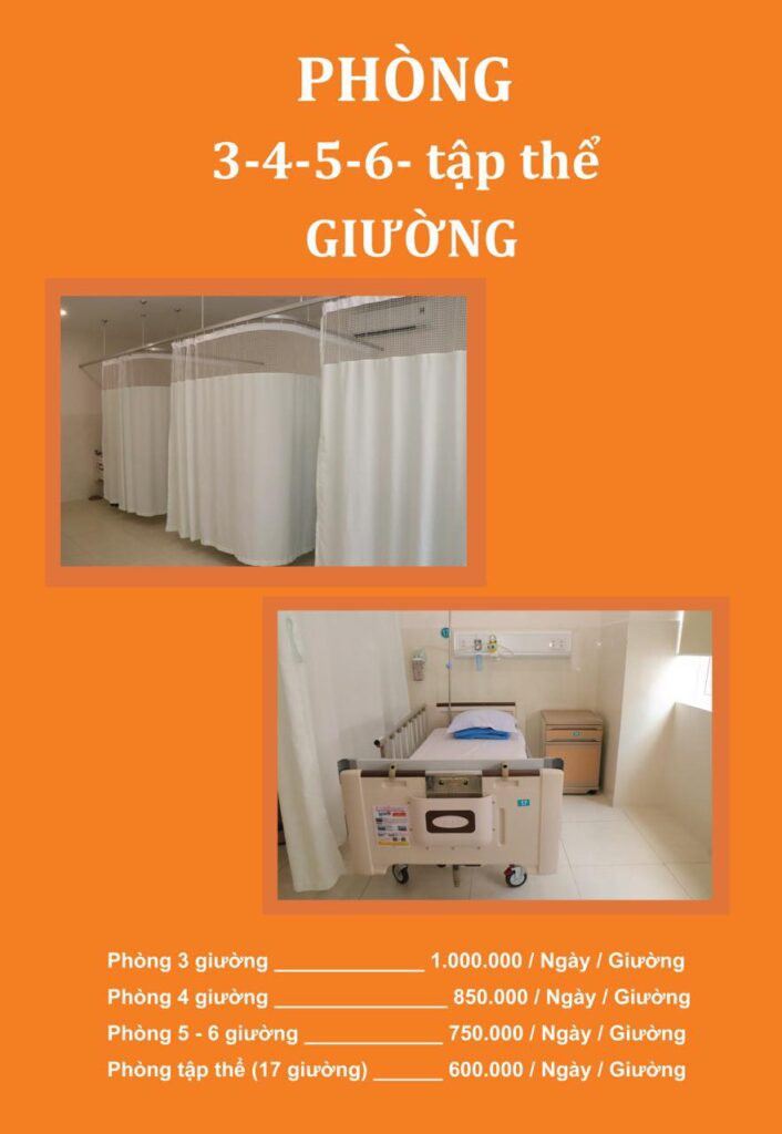 Phòng hậu sản nhiều giường tại Bệnh viện Hùng Vương, từ 3 đến 17 giường, mang lại sự lựa chọn tiết kiệm với mức giá phòng bệnh viện Hùng Vương đa dạng.