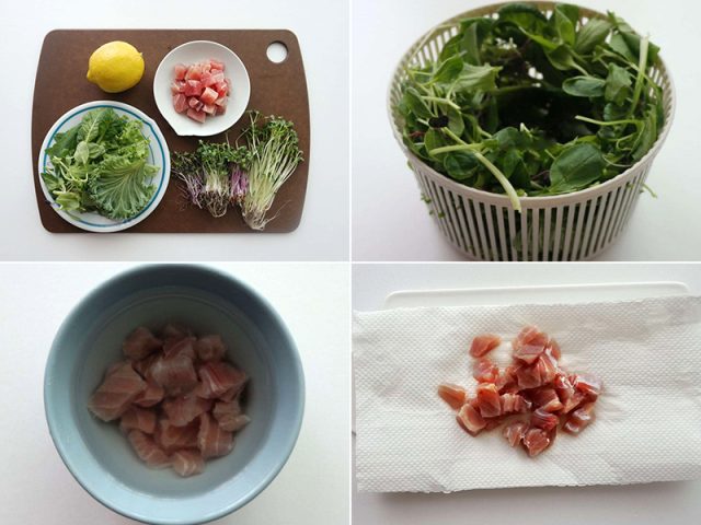 Rau cải mầm xanh non sẵn sàng cho cách nấu cháo cá chẽm cho bé