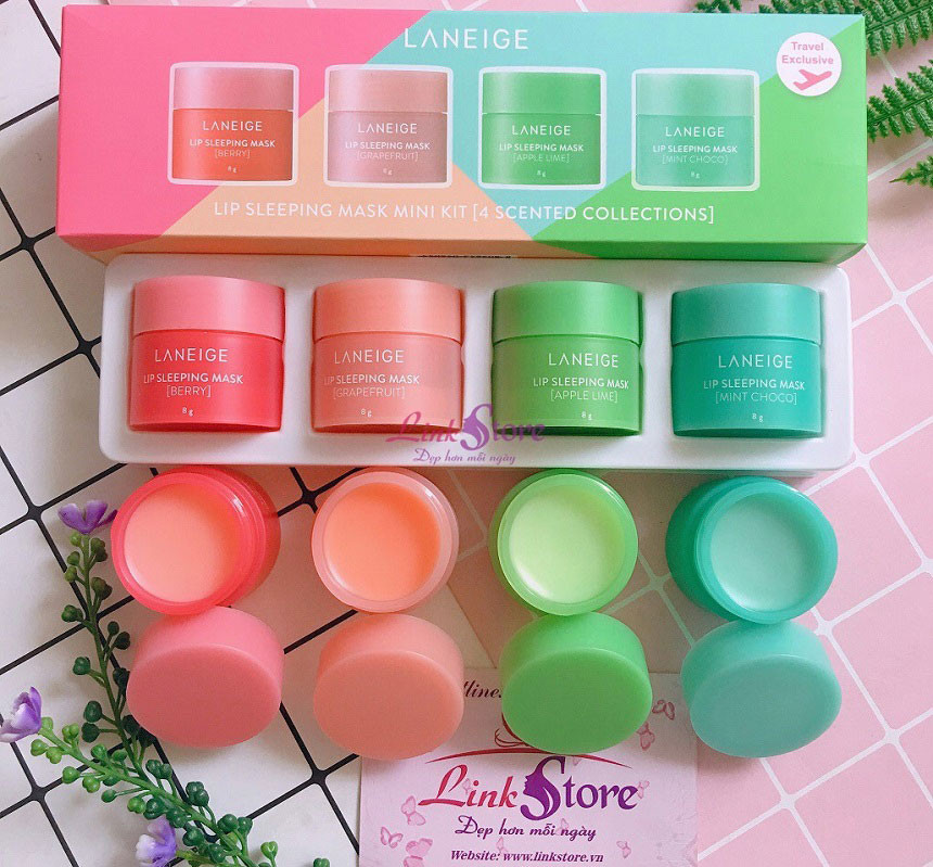 Quy trình chăm sóc môi với mặt nạ ngủ môi Laneige vào buổi sáng