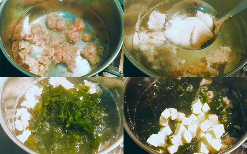 Quy trình nấu canh đậu phụ rong biển thơm ngon, đảm bảo nước canh trong và đậm đà hương vị.
