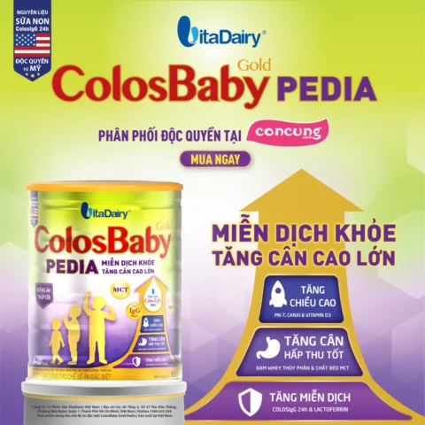 Lợi ích của sữa ColosBaby Gold Pedia cho bé 1 tuổi cần tăng cân